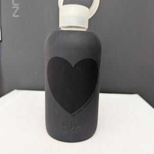 BKR Black Heart Water Bottle with Be Kind MotherFer text.